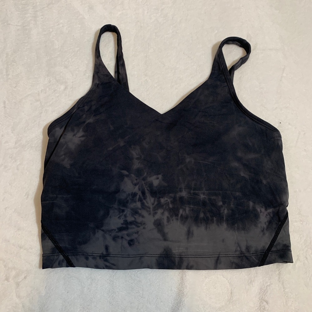 Oalka Tie Dye Crop Tank Top Bra‎ Athletic Workout Athleisure Women's Size M